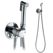 Bateria bidetowa podtynkowa - chrom