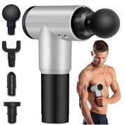 Masażer mocny wibracyjny 4 głowice pistolet do masażu pleców dzień dziadka