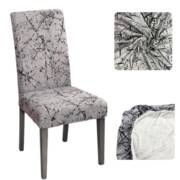 Pokrowiec na krzesło - szary print