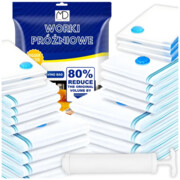 Worki próżniowe z pompką 24 szt. do przechowywania odzieży pościeli pojemne