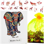 Puzzle drewniane słoń A4 178 elementów