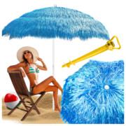 Hawajski parasol ogrodowy słomkowy niebieski + kotwa