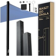 Maszt ogrodowy do żagla przeciwsłonecznego - grafit