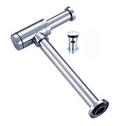 Syfon umywalkowy z przelewem korek KLIK-KLAK chromowany zestaw