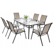 Zestaw stół ogrodowy + 6x krzesła ogrodowe