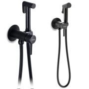 Bateria bidetowa podtynkowa - czarna