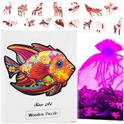 Puzzle drewniane ryba A4 141 elementów dzień chłopaka