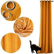 Zasłona welurowa 140x250cm na przelotkach zaciemniająca gotowa velvet gruba | More&Deco