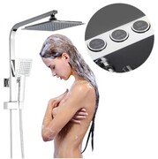 Bateria prysznicowa z deszczownicą zestaw natynkowy