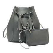 Torebka / skórzany worek szara