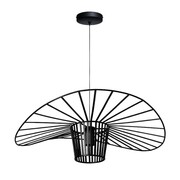 Lampa sufitowa kapelusz nowoczesna czarna 80cm