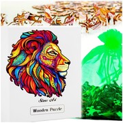 Puzzle drewniane lew A4 128 elementów dzień chłopaka