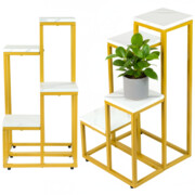 Kwietnik stojący metalowy regał stojak na kwiaty rośliny doniczki 4 poziomy