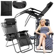 Leżak plażowy grawitacyjny NIGRA z podstawką