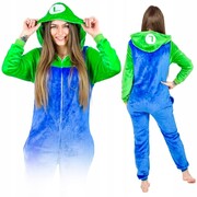 Luigi Mario Kigurumi Onesie – kostium/piżama jednoczęściowa unisex