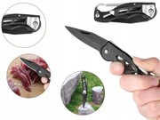 Składany nóż scyzoryk turystyczny z karabinkiem