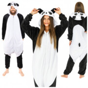 Kostium onesie ciepła piżama panda dres zamek prezent dla faceta męska