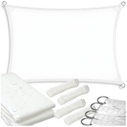 Żagiel do ogrodu przeciwsłoneczny biały zacieniacz materiał UV daszek 2x4 m