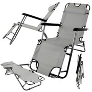 Leżak plażowy kompaktowy grafit SEGGO