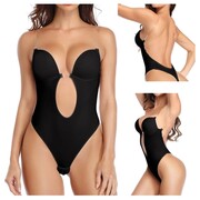 Body do sukni biustonosz bez pleców czarne