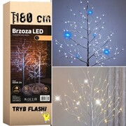 Drzewko świąteczne 144 LED - świecąca brzoza 180 cm +FLASH