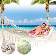 Hamak z poprzeczką boho makrama