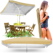 Duży parasol ogrodowy plażowy 160x160 cm beżowy