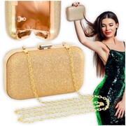 Złota torebka wieczorowa brokat