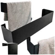 Półka 600-3 czarna do łazienki ścienna ręczniki kosmetyki