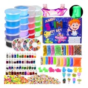 Zestaw do robienia slime gluty jumbo box gniotki brokat akcesoria formy żel
