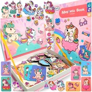 Książka magnetyczna układanka puzzle unicorn jednorożec klocki duży zestaw