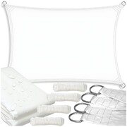 Żagiel markiza daszek przeciwsłoneczny na taras balkon UV słońce biały 4x3 m