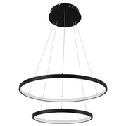 Lampa sufitowa LED 2 ringi czarna