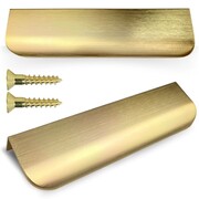 Uchwyt meblowy krawędziowy do mebli szafek złoty szczotkowany Ares 150 mm