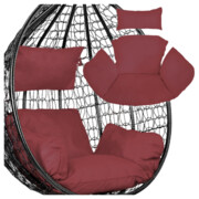 Poduszka na kokon fotel krzesło zagłówek - śliwkowa