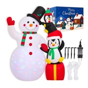 Bałwan dmuchany świecący oświetlenie świąteczne zewnętrzne dekoracja ogrodu