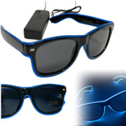 Okulary led świecące imprezowe śmieszne - niebieskie