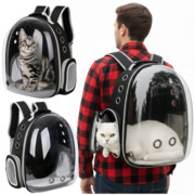 Ergonomiczny plecak transporter dla zwierząt z transparentną przegrodą i wentylacją, wodoodporny