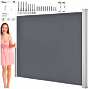 Markiza boczna 300x200 - szara