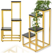 Kwietnik stojący stojak na kwiaty rośliny kwiatki metal loft 4 poziomy 68cm