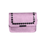 Mała skórzana torebka / dżety różowa