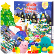 Mega zestaw kalendarz adwentowy popit prezent gniotki spiner święta mikołaj