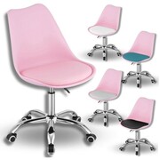 Fotel krzesło obrotowe biurowe dla dzieci obrotowe różowe