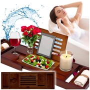 Półka podstawka na wannę bambusowa nakładka łazienkowa stolik rozsuwana spa