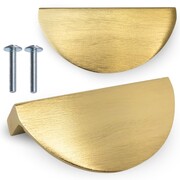 Uchwyt metalowy krawędź półksiężyc meble szafki szuflady złoty szczotkowany