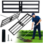 Niwelator 30x90 cm ręczny terenu do trawnika kretowisk stalowy równiarka