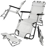 Leżak plażowy składany 2w1 łóżko turystyczne