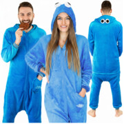 Kigurumi Onesie – kostium/piżama jednoczęściowa unisex niebieski Elmo