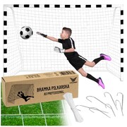 Duża bramka piłkarska metalowa treningowa do piłki nożnej 300 × 200 × 90 cm