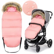 Śpiworek z futerkiem na sanki na zimę do wózka fotelika zestaw spacerówki